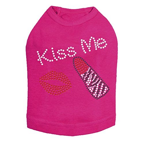 Kiss Me (Lips and Lipstick) Dog Shirt 3XL FUCHSIA