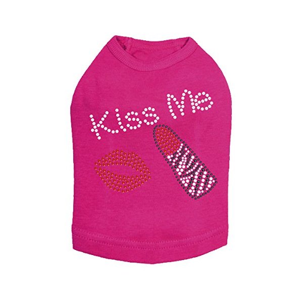 Kiss Me (Lips and Lipstick) Dog Shirt 3XL FUCHSIA