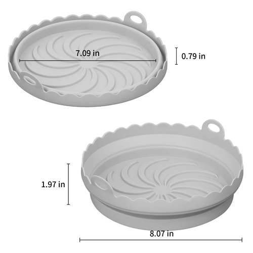 SIUDANGKA Air Fryer Silicone Liners for Ninja/COSORI/Gourmia/PowerXL/InstantPot/Fabuletta/Philips Air Fryer, and Most 3 to 7 QT Airfryer