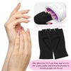 Gjinxi Gloves for Gel Nails, Thickened UV Gloves for Nails, UPF 50+ Anti UV Gloves for Gel Nail Lamp, Professional UV Gloves for Nail Techs, Fingerless Gloves for Women Gel Manicures Anti UV Light