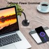 Kungfuking Desktop Power Grommet with PD 20W USB C,Recessed Power Outlets with 2 AC Plugs and 3 USB Charging Ports,Hidden Power Strip for Office Kitchen Cabinet Conference Room