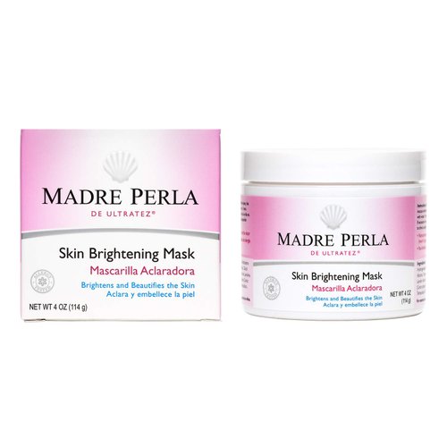 MADRE PERLA DE ULTRATEZ Skin Brightening Mask, No Hydroquinone, Parabens or Artificial Colors, Allergy-Tested, Made in USA 4 OZ (6 Jars)