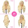 Resore 210% Density 613 Lace Front Wig Human Hair 13x6 Body Wave Blonde Lace Front Wigs Human Hair 28 Inch Full & Thick 613 HD Lace Frontal Wig Human Hair Pre Plucked with Baby Hair for Women305±10g
