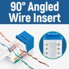 Everest Media Solutions 90° Angled CAT6A Keystone Jack in Blue - Slim Profile RJ45 Ethernet Connector - Compatible with 90° Angled Speed Termination Tool - easyJACK (B094WB91H3) - 20-Pack