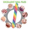 YIMICOO 12PCS Nail Files 150/150 Grit, Emery Boards for Nails, Professional Double Sided Nail File and Buffers for Women Girls Natural Acrylic Nails, Colorful, 7 Inches