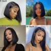ADOIFAIR Bob Wig Human Hair Straight Bob Wigs 13x4 Lace Front Wigs for Black Women 12 Inch 180% Density Glueless Bob Wigs Human Hair Pre Plucked with Baby Hair Natural Color