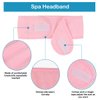 LADES Facial Spa Headband - Makeup Shower Bath Wrap Sport Headband Terry Cloth Adjustable Stretch Towel with Magic Tape