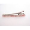 Generic Small 2 inch super slim pink speckled alligator hair clip fine thin hair