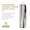 Kent 93T Mini Beard Comb for Men - Wide Tooth Men's Comb, Mustache Comb and Beard Combs ideal for Facial Hair, Small Pocket Sized Travel Comb, Mini Comb Detangle Comb for Beard Detangling Comb