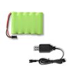 BEZGAR Spare Parts Accessories 6V, 800mAh Nickel-Cadmium Battery (1) + USB Charger (1) 17/18 (TB141/TB142) Toy Grade 1:14 Scale Remote Control Car