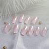 Elevenail Medium Long Press on Nails Square Pink White Gradient False Nails Full Cover Fake Nails Faux Ongles Daily DIY Manicure Christmas Nail Art Tips