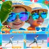 GIFTINBOX Kids Sunglasses Bulk，Kids Sunglasses Party Favor For Kids 4-8, 24Pack Translucent Sunglasses For Kids Boys Girls Age 3-8, Party Favors For Kids 3-5 UV400 Protection Pool Beach Party Favors……