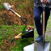 MroMax Shovel D Grip Handle, 1-1/4" Inner Diameter 32mm PVC Spade Snow Shovel Replacement Handle Garden Accessories for Digging Raking Tool Black