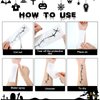 48 Sheets Halloween Stitches Tattoo Stickers Fake Scars Temporary Tattoos Horror Cosplay Accessories for Adult Kids Girls Gifts Halloween Party Decor