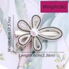 Zeshimb Rhinestone Flower Hair Clip for Styling Sectioning Cute Crystal Pearl Floral Duckbill Clip Wedding Bridal Hair Barrettes Non-Slip Thick Thin Hair Hairpin Accessories for Women Girls