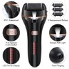 Electric Foot Callus Remover,Pedicure Tools for Feet Foot Care Kit,Callus Remover for Feet with 3Roller Heads,2Speed,Battery Display Pedicure Kit for Remove Cracked Heels Calluses&Hard Skin