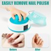 Electric Nail Polish Remover Machine, Soaking Bowl acetone proof, Acrylic Nail Remover Kit, Dip Remover for Nails, Heating Cleaner for Nail Gel (Blue)