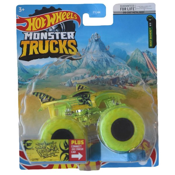 Hot Wheels Monster Trucks Shark Wreak - Connect and Crash Car