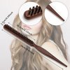 2 Pack Boar Bristle Brush for Slicking Back, Teasing, and Styling Fine or Thick Hair, Beard for Women and Men
