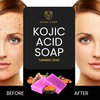Rogue N Raw Kojic Acid Soap – Pure Turmeric Soap Bar for Face & Body, Brightening Skin Lavender Soap with Vitamin C and E, 2 Pack Turmeric Face Wash 100G - for all Skin Types