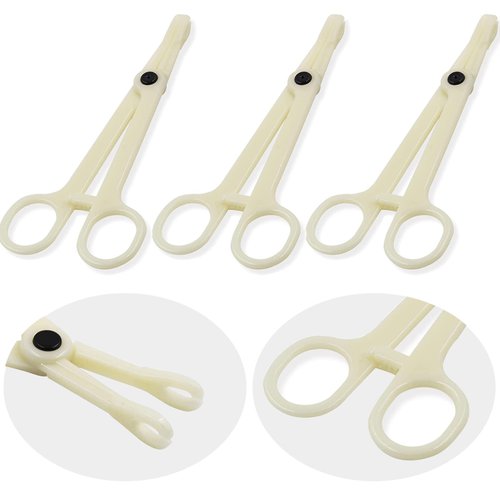 Lyuxzad Piercing Clamps 25Pcs Piercing Forceps Septum Forceps Clamps Rounded Slotted Disposable Piercing Clamps for Ear Nose Lip Navel Tongue Septum Belly Piercing Kit Piercing Tools