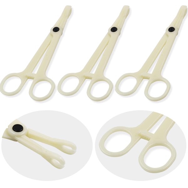 Lyuxzad Piercing Clamps 25Pcs Piercing Forceps Septum Forceps Clamps Rounded Slotted Disposable Piercing Clamps for Ear Nose Lip Navel Tongue Septum Belly Piercing Kit Piercing Tools