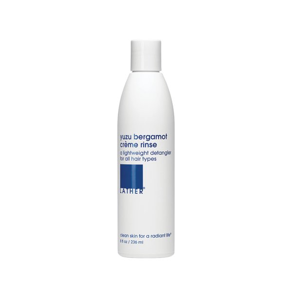 LATHER Yuzu Bergamot Conditioner - Lightweight & Non-Greasy Crème Rinse Formula - Gentle Daily Hair Detangler Conditioner for All Hair Types - Sulfate Free - 8 Fl Oz Bottle