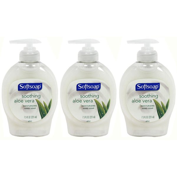 Softsoap Soothing Aloe Vera Moisturizing Hand Soap, 7.5 Ounce (Pack of 3)