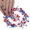 12 Grids 4th of July Nail Glitter Sequins 3D Holographic Nail Glitter Flakes Independence Day Nail Sequins Patriotic Laser Stars Nail Designs Red Blue Mixed Star Acrylic Nails Decoration for Women