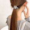 6 PCS 1.4Inch Small Hair Claw Clips for High Ponytail, Shark Hair Clips, Ponytail Buckle Hair Clip Nonslip Metal High Ponytail Claw Clip for Women Girls Thick Long Hair Fashion Accessories