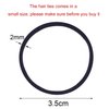 TecUnite 200 Pieces No-metal Hair Elastics Bulk Rubber Bands Hair Ties Ponytail Holders Hair Bands for Women Girls (Black,2 mm X 3.5 cm)