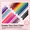 MEFA 35 Pcs Gel Nail Polish Set, 32 Colors All Seasons Collection Gel Nail Polish Kit with Base Coat No Wipe Glossy&Matte Top Coat Blue Red Pink Nail Art Manicure DIY Salon Home Gifts for Women Girls