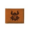 Men's Viking Head -4 Handmade Natural Genuine Leather Trifold Wallet MHLT_05