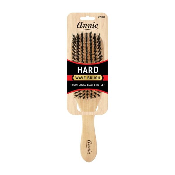 Annie Hard Wave Boar & Nylon Bristle Brush Light Brown