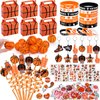 Winrayk 122Pcs Basketball Party Favors Birthday Supplies Gift Bag Straws Stress Ball Tattoo Sticker Silicone Band Basketball Gifts Toys Goodie Bag Stuffers Sports Basketball Party Supplies Decorations