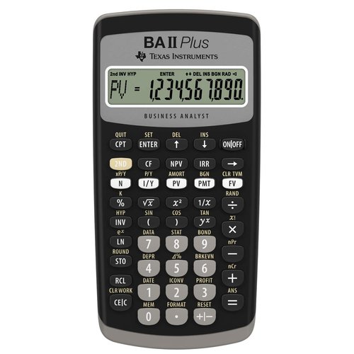 Texas Instruments BA II Plus Financial Calculator, Black Medium