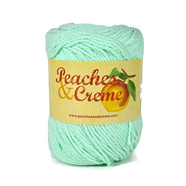 Peaches & Creme (Cream) Cotton Yarn Mint 2.5 oz. (Green)