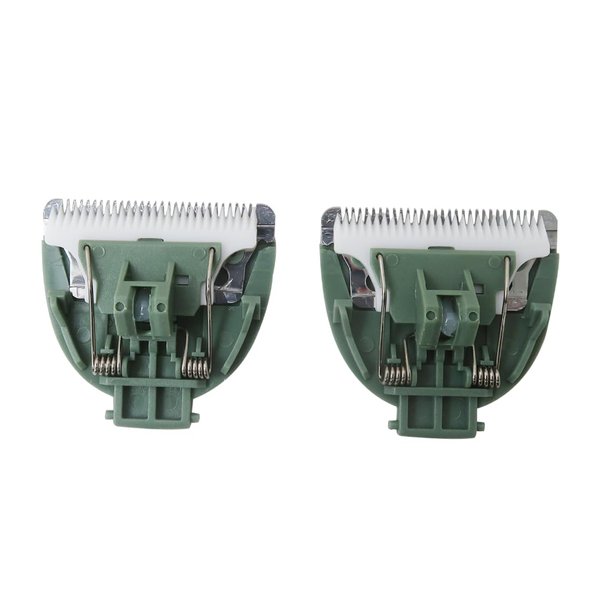2 Pack Upgraded Replacement Blades for Meridian Trimmer, Hygienic Ceramic Replacement Blades for Meridian Body Trimmer (Onyx & Sage), Green