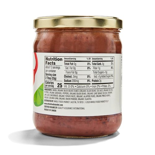 365 by Whole Foods Market, Dip Black Bean Organic, 15 Ounce
