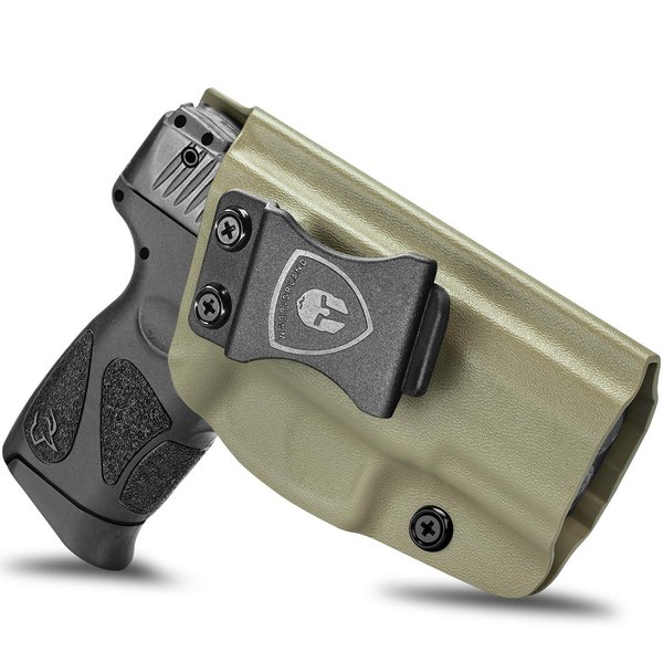 Taurus G2C Holster, Taurus G3C Holster, IWB Kydex Holster Fit: Taurus G3C/G2C/Millennium PT111 G2/PT140 Pistol, Inside Waistband Concealed Carry Holster, Adj. Cant & Retention, Right Han,Tan