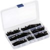 FASTENER TREE #6 Drywall Screws Assortment Kit, Fine Thread Bugle Head Black Screws Self Tapping Screws for Wood, Soft Metal, Drywall 180Pcs
