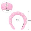 Ondder Pearl Pink Makeup Headband Spa Headband for Washing Face Sponge Face Wash Headband Soft Skin Care Headbands Hair Band Puffy Skincare Headband for Women Facial Make Up Hair Headband Head Bands
