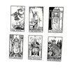 Vieux Monde Express Pixie's Line Art Tarot Deck & 100 Page Guide | Linen Finish | Full Size Tarot Deck | for Beginners and Collectors | Made in USA