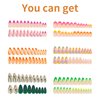 6 Packs (144 Pcs) Medium Press On Nails Almond False Nails with Designs Fake Nails with Glue On Nails Set Stick On Nails for Women and Girls…
