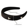Cuizhiyu Satin Headbands for Women Black Headbands With Pearls Non slip Hairbands Fashion Headbands for Girls Hair Accessories Pack of 2