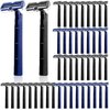 30 Pieces Disposable Razors Bulk Individually Wrapped Disposable Safety Razor Twin Blade Razors with Clear Safety Cap for Travel Hotels Motels Beauty Salons Homes