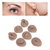 Focket 7PCS Soft Piercing Practice Model, Silicone Ear Model Flexible Model Body Parts Tongue Model Eyes Model Mouth Model Nose Model Navel Model for Jewelry Display Teaching Tool (Dark Skin Color)