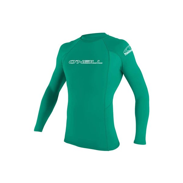 O'Neill Youth Basic Skins UPF 50+ Short Sleeve Rash Guard, Seaglass, 4