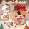 Pajean 48 Sets Christmas Party Favors Mason Jar Paper Card Craft Bulk with 48 Treat Bags for DIY Xmas Mason Jar Party Favors Holiday Candy Bags for Christmas Holiday Party Favors Supplies