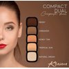 Khasana Pressed Powder, Dual Wet & Dry Foundation, Vitamin E & C Infused, Apply Wet for Maximum Coverage or Dry for Finishing, Matte Poreless, Setting Makeup, Flawless Finish, Shine-Oil Free #1 Light